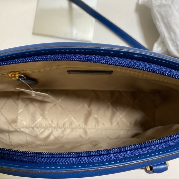BNWT Michael Kors LG Yara Satchel w/ Crossbody Strap River Blue - Picture 4 of 10